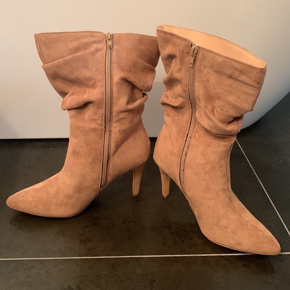 Fashion to Figure faux suede slouch boots - Picture 2 of 7